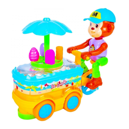 لعبة قرد بائع الآيس كريم – Monkey Ice Cream Car